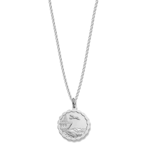 White Gold Personalise Pendant Necklace