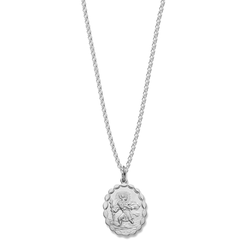 plain metal st christopher pendant