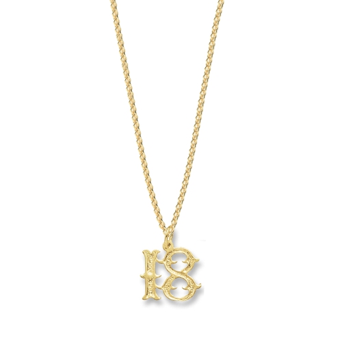Round Yellow Gold Naturally Mined Diamond Personalise Pendant Necklaces