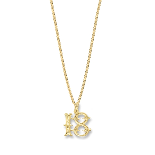Yellow Gold 18th birthday Pendant Necklaces