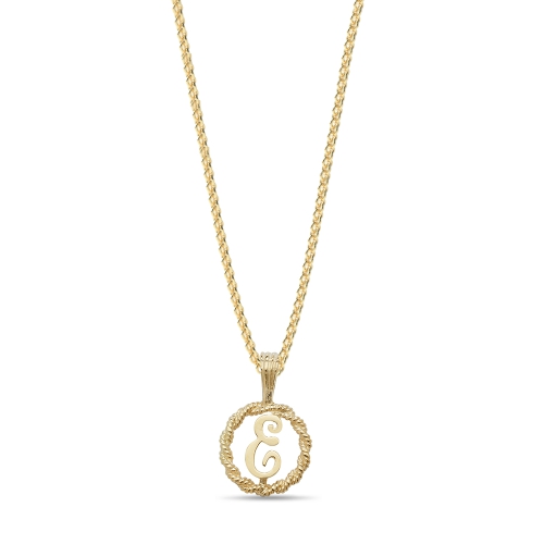 Yellow Gold Twisted rope e Pendant Necklaces