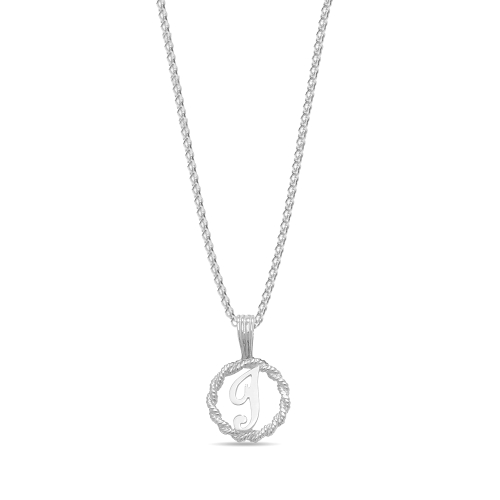 Silver Twisted rope i Pendant Necklaces