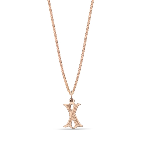 Rose Gold Glintstream Initial Pendant Necklaces