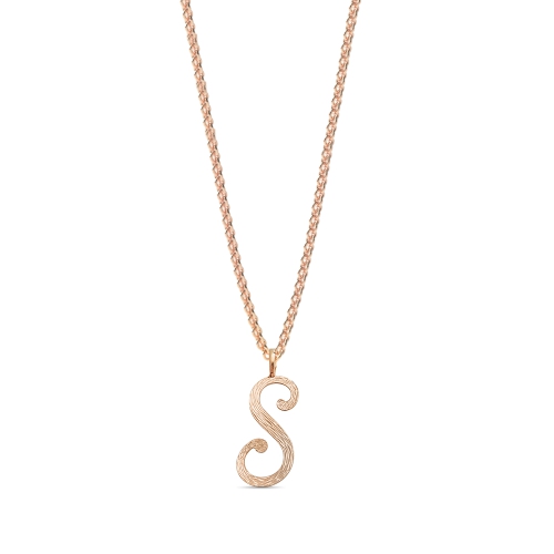 Rose Gold Eternalflow Initial Pendant Necklaces