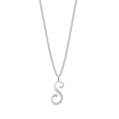 Platinum Eternalflow Initial Pendant Necklaces