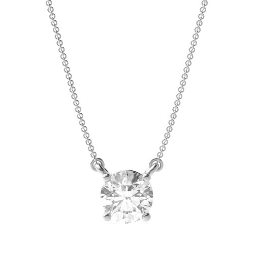 4 prong setting round Lab Grown Diamond solitaire pendant