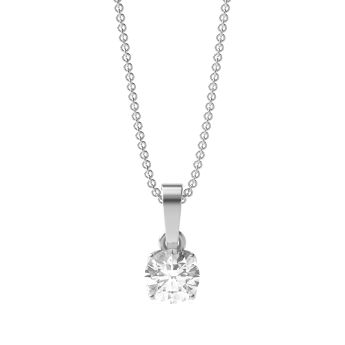 4 Prong Setting Round Diamond Solitaire Pendant Buy Online