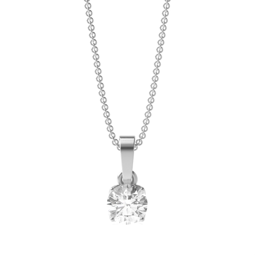 5 carat  4 Prong Round Designer radiance Lab Grown Diamond Pendant Necklaces
