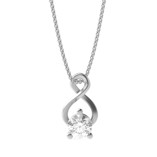 5 carat  3 Prong Round Designer glisten Lab Grown Diamond Pendant Necklaces