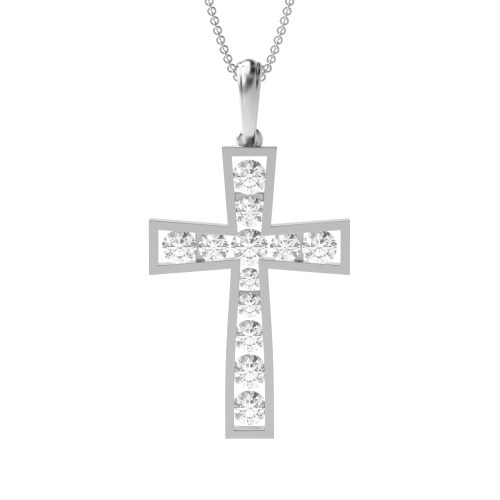 Channel Setting Round Enhances the beauty of Lab Grown Diamond Pendant Necklaces