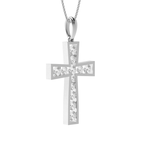 Channel Setting Round Enhances the beauty of Lab Grown Diamond Pendant Necklaces