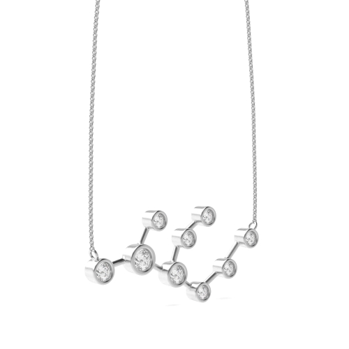 Bezel Setting Round Unique star sign Pendant Necklaces