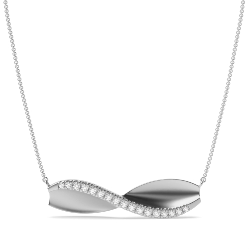 4 Prong Round Twisted Pendant Necklaces