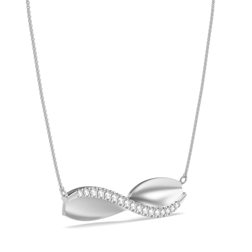 4 Prong Round Twisted Pendant Necklaces