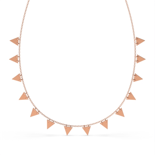 Buy Plain Metal Small Triangle Necklace Pendant - Abelini
