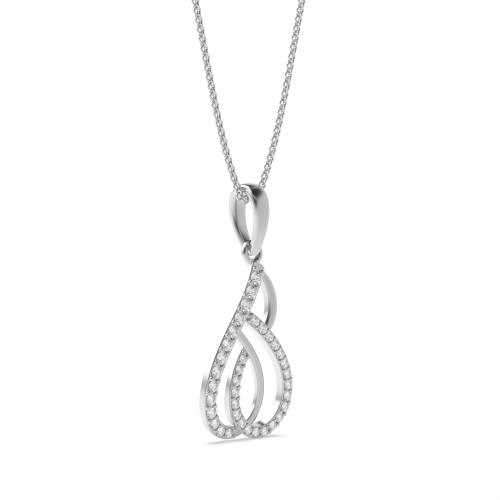 4 Prong Round Spiral unique Pendant Necklaces