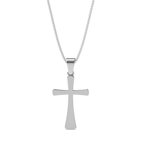 Silver A simple and unadorned Pendant Necklaces