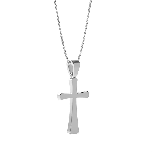Silver A simple and unadorned Pendant Necklaces