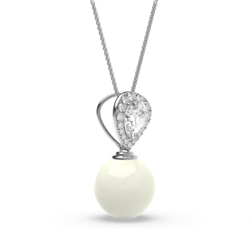 4 Prong Round Stud Glisten Naturally Mined Diamond Designer Pendant Necklace