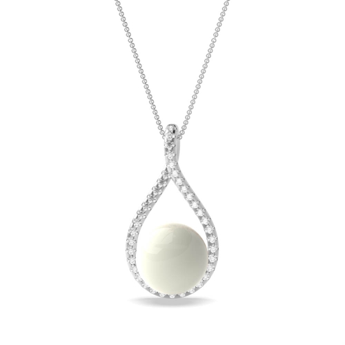 Fresh water white pearl pendant (10.0mm)