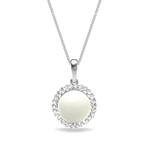 Designer white pearl pendant (10.0mm)