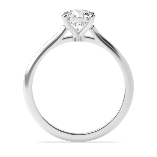 4 Prong Round Platinum Open set Engagement Rings