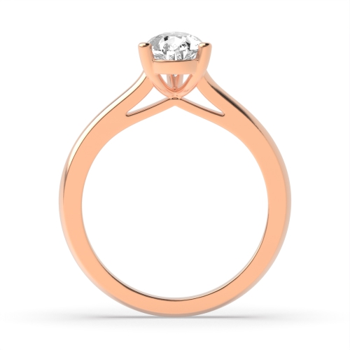 Prong Pear Rose Gold Solitaire Engagement Ring