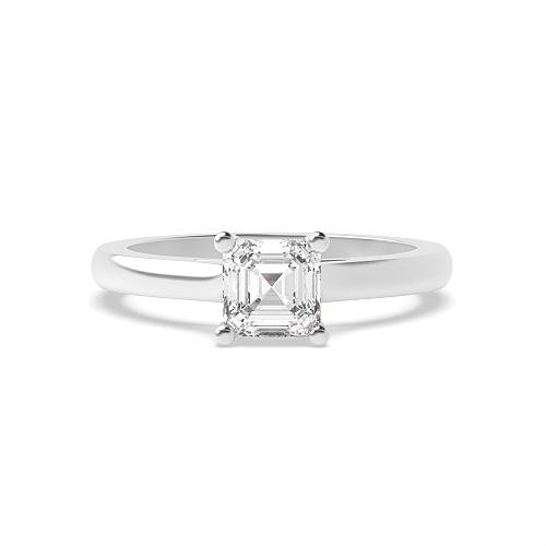 Asscher Pointy bridge Engagement Rings
