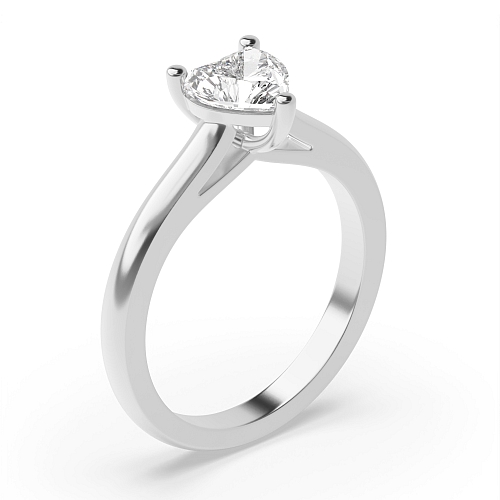 Prong Heart Pointy bridge Engagement Rings