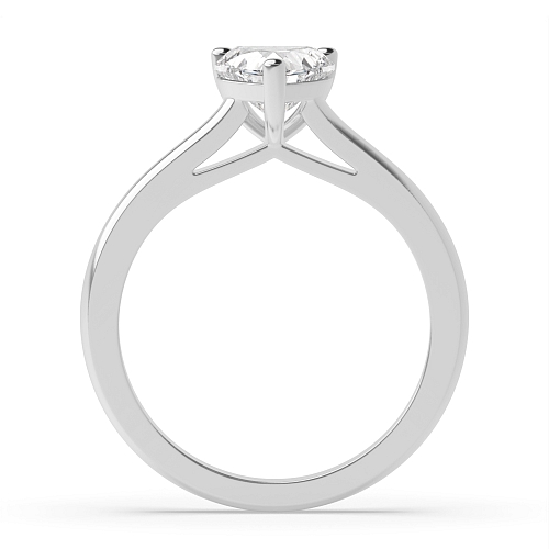 Prong Heart Pointy bridge Engagement Rings
