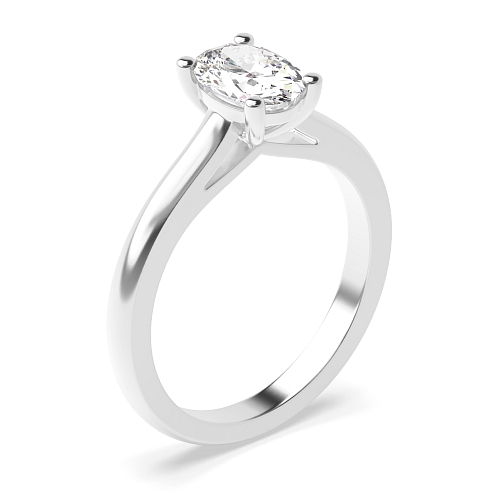 Oval Pointy bridge Solitaire Engagement Rings