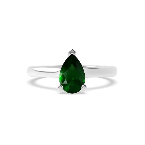 Pointy bridge Emerald Engagement Rings