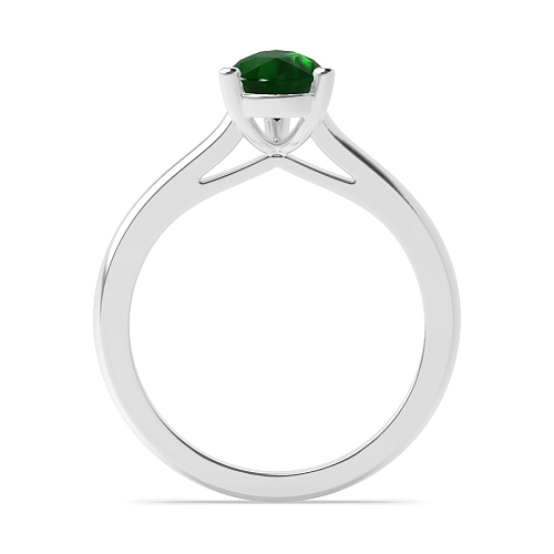 Pointy bridge Emerald Engagement Rings