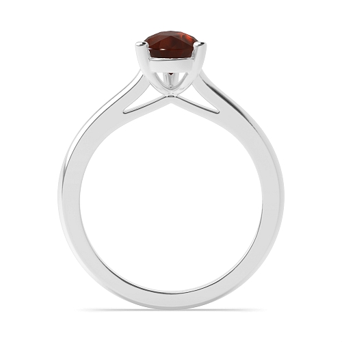 Pointy bridge Garnet Engagement Rings