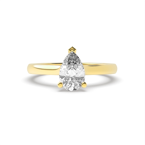 Yellow Gold Pointy bridge Engagement Rings