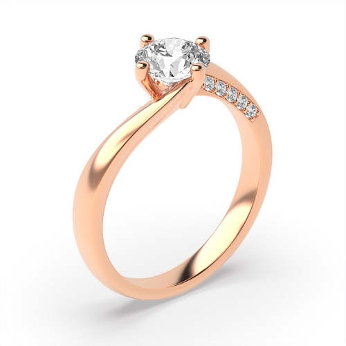 Rose Gold Twist Engagement Rings