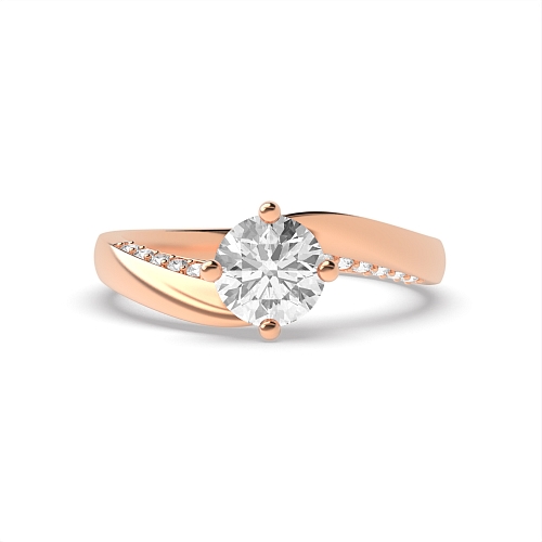 Rose Gold Twist Engagement Rings