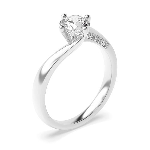 Cushion Twist Engagement Rings