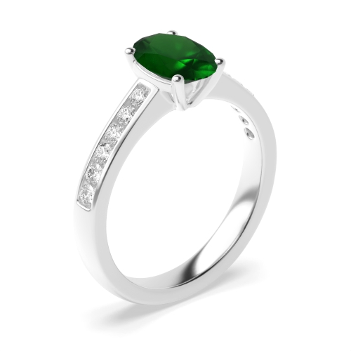 4 Prong Oval Classic Solitaire Engagement Rings