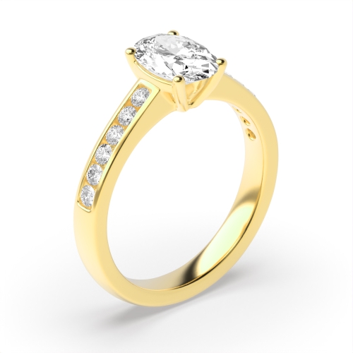 Oval Diamond Solitaire Engagement Rings Prong Setting 