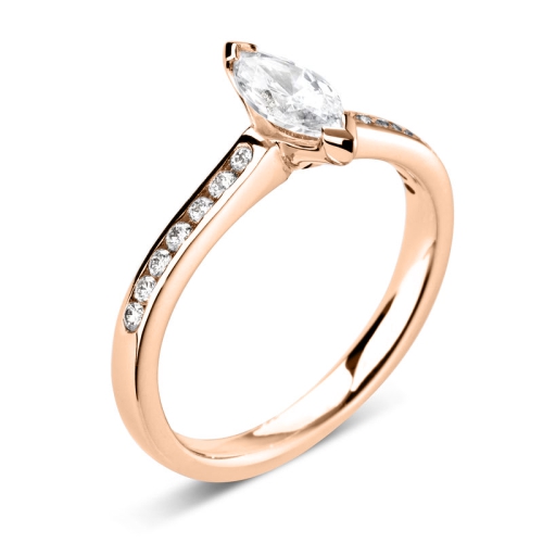 4 Prong Marquise Rose Gold Engagement Rings