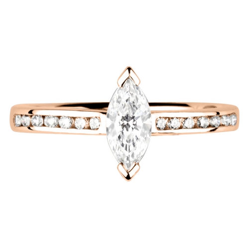 4 Prong Marquise Rose Gold Engagement Rings