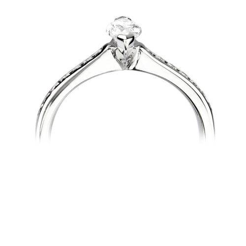 4 Prong Marquise Side Stone Engagement Rings