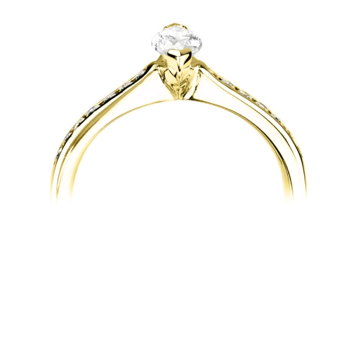 4 Prong Marquise Yellow Gold Engagement Rings