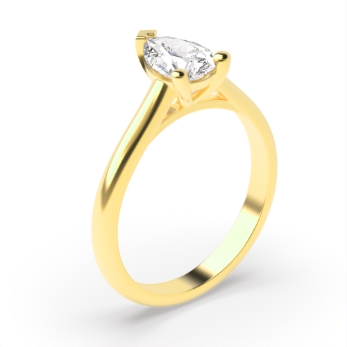 Buy Pear Solitaire Engagement Rings In Low Set Diamond - Abelini