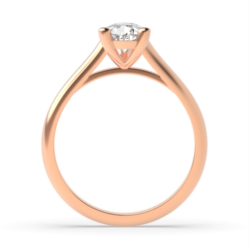 Prong Pear Rose Gold Classic shoulder gallary Engagement Rings