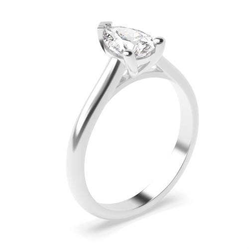 Prong Pear Platinum Classic shoulder gallary Engagement Rings