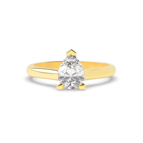 Prong Pear Yellow Gold Classic shoulder gallary Engagement Rings