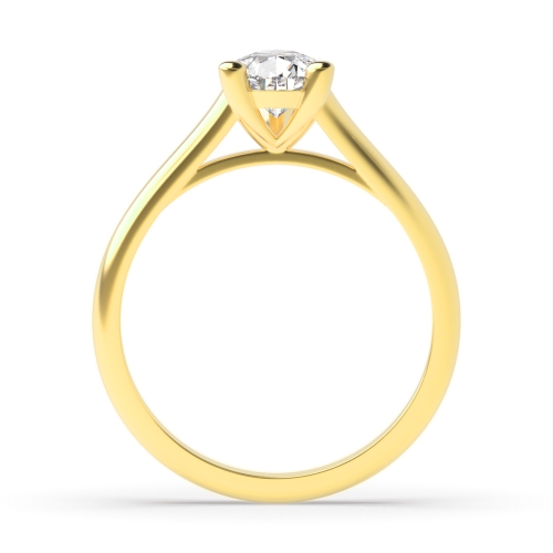Prong Pear Yellow Gold Classic shoulder gallary Engagement Rings