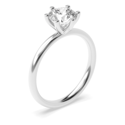 1 carat  6 Prong Round High set delicate Engagement Rings